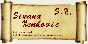 Simana Nenković vizit kartica